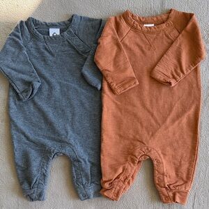 Gerber Gray and Orange Kids One Pieces
